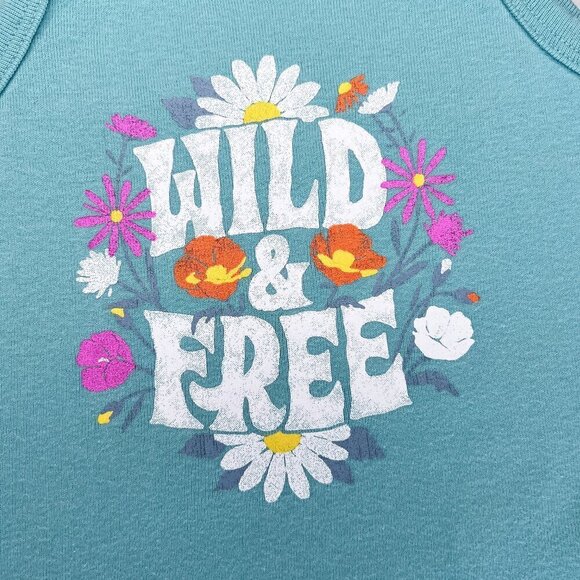 Old Navy Sleeveless Bodysuit | Baby Girls | 12-18 Months | Floral | Aqua - Picture 3 of 5